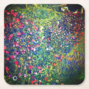 Porta-copo De Papel Quadrado Jardim Italiano Gustav Klimt