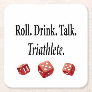 Porta-copo De Papel Quadrado Jogador de Bunco Divertido Dados