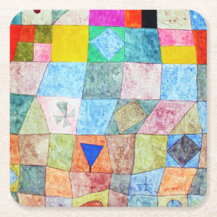 Porta-copo De Papel Quadrado Jogo Amigável, Paul Klee