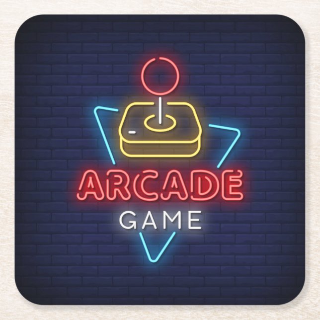 Porta-copo De Papel Quadrado Jogo de Arcade Clássico Muito Divertido com Joysti (Frente)