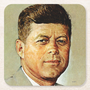 Porta-copo De Papel Quadrado John F. Kennedy em MEMORIAM 2