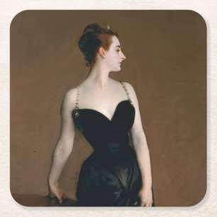 Porta-copo De Papel Quadrado John Singer Sargent Madame X Retrato Clássico