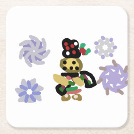 Porta-copo De Papel Quadrado Jolly Gingerbread