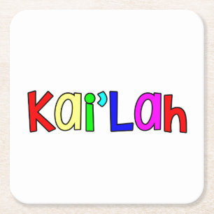 Porta-copo De Papel Quadrado Kai'Lah - cores primárias brilhantes