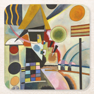 Porta-copo De Papel Quadrado Kandinsky Abstrato Trabalho de arte