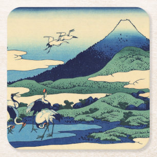 Porta-copo De Papel Quadrado Katsushika Hokusai - Umegawa na província de Saga