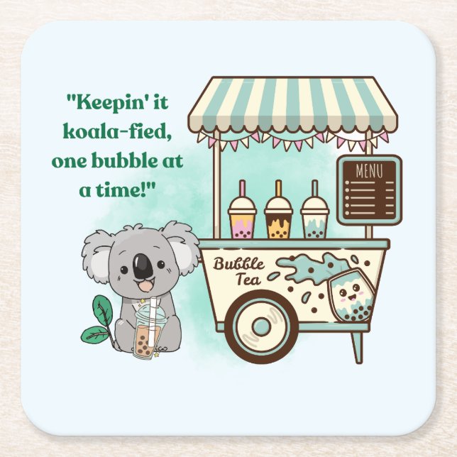 Porta-copo De Papel Quadrado keeip kohala - citação (Frente)