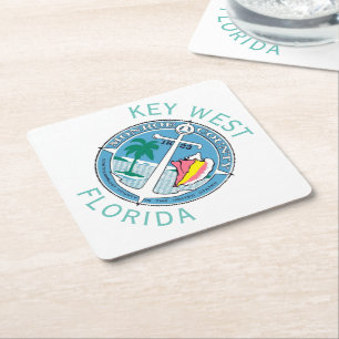 Porta-copo De Papel Quadrado Key West - Florida Keys