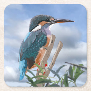 Porta-copo De Papel Quadrado Kingfisher e Willow 