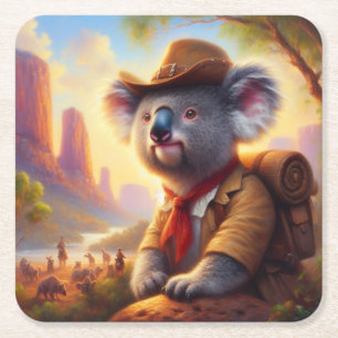 Porta-copo De Papel Quadrado Koala Explorer