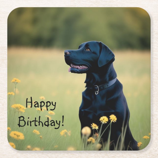 Porta-copo De Papel Quadrado Laboratório Preto (Frente)