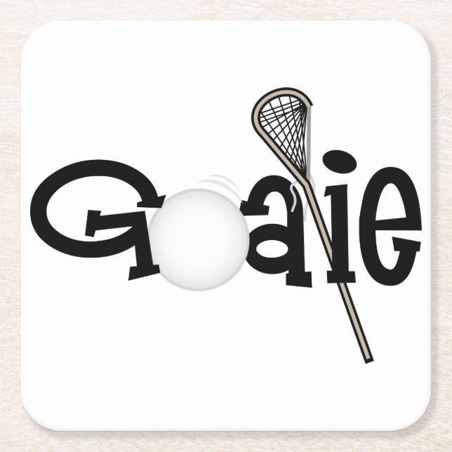 Porta-copo De Papel Quadrado Lacrosse Goalie (Frente)