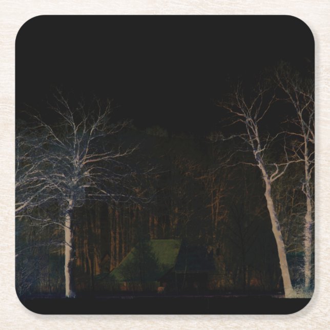 Porta-copo De Papel Quadrado Lado Escuro 4 de costa (Frente)