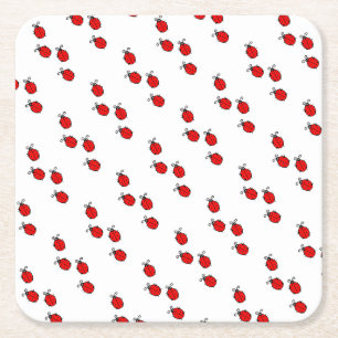 Porta-copo De Papel Quadrado LadyBug Office Home Personalizar Destino