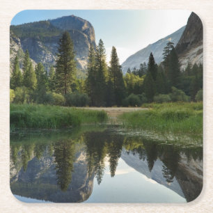 Porta-copo De Papel Quadrado Lago mirror, Yosemite