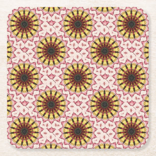 Porta-copo De Papel Quadrado Lanças tribais e mandala de desvanecimento dos
