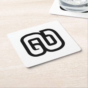 Porta-copo De Papel Quadrado Laos / Laos Número Nove / 9 / ໙ (Kao/Gao) Laos