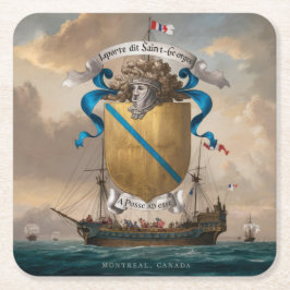 Porta-copo De Papel Quadrado Laporte dit Santo Georges Casaco de Braços 4