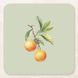 Porta-copo De Papel Quadrado Laranja e Verde Um Pequeno Chá de fraldas Cutil