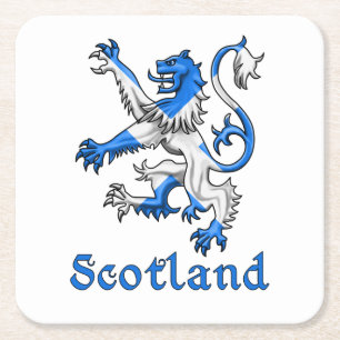 Porta-copo De Papel Quadrado Leão de Scotland desenfreado