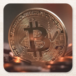 Porta-copo De Papel Quadrado Legal e Shiny Bitmoney Stash