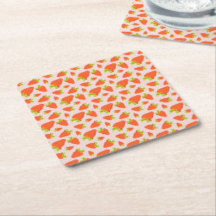 Porta-copo De Papel Quadrado Leite de morango
