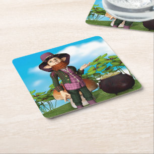 Porta-copo De Papel Quadrado Leprechaun