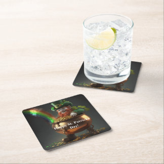 Porta-copo De Papel Quadrado Leprechaun Pot Of Gold 