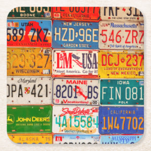 Porta-copo De Papel Quadrado Licença dos Estados Unidos Plates Art America