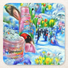 Porta-copo De Papel Quadrado Lilly