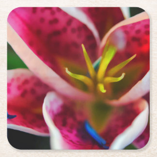 Porta-copo De Papel Quadrado Lily Rosa