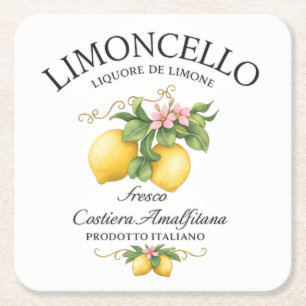 Porta-copo De Papel Quadrado Limoncello Itália Costa Amalfi