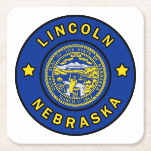 Porta-copo De Papel Quadrado Lincoln Nebraska