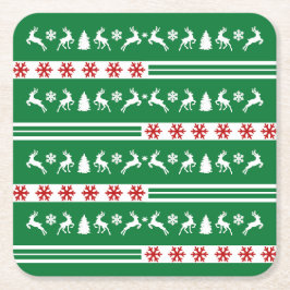 Porta-copo De Papel Quadrado Linhas de Flocos de Neve para Reinadores Elegantes