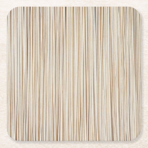 Porta-copo De Papel Quadrado Linhas marrons abstratas fofas design