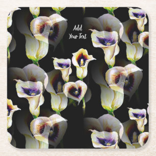 Porta-copo De Papel Quadrado Lírios Calla de Arum Calla Sublime