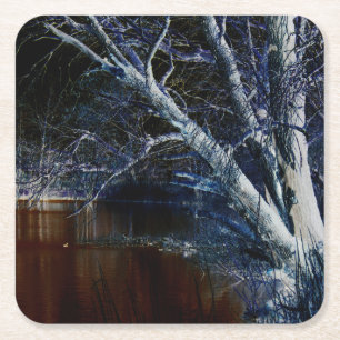 Porta-copo De Papel Quadrado Litoral do Lado Escuro 7