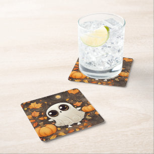 Porta-copo De Papel Quadrado Little Halloween Ghost
