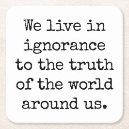 Porta-copo De Papel Quadrado Live In Ignorar Porta copos de Papel