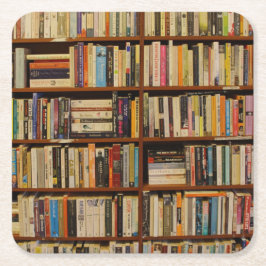 Porta-copo De Papel Quadrado Livros na biblioteca Gift Bag