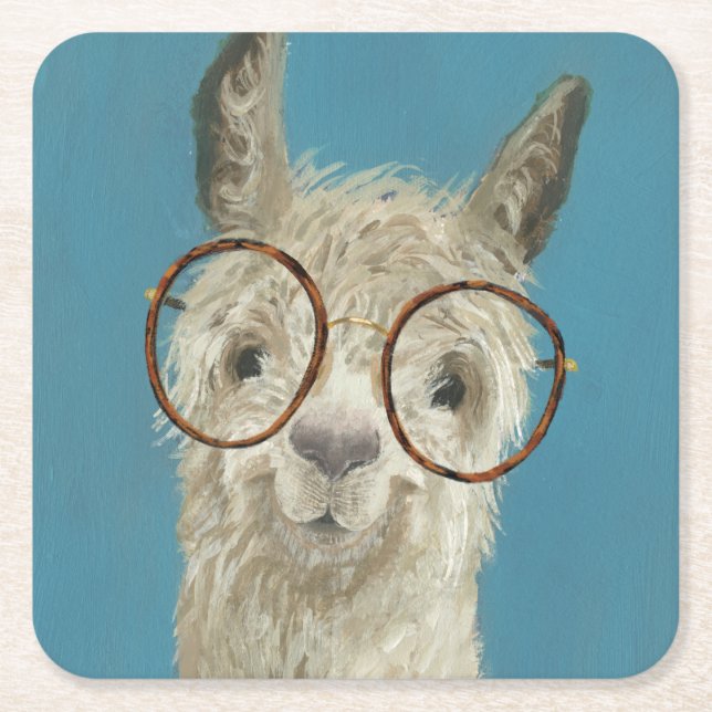 Porta-copo De Papel Quadrado Llama Specs - Rabos de Olho Redondos (Frente)