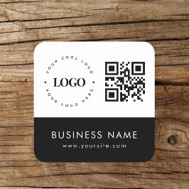 Porta-copo De Papel Quadrado Logotipo comercial personalizado QR Code & Text Pr