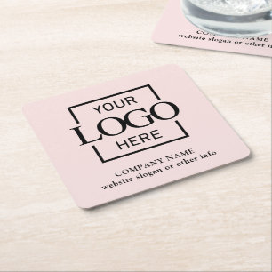 Porta-copo De Papel Quadrado Logotipo Corporativo Personalizado Branded Promoci