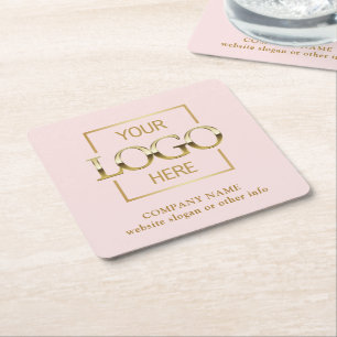 Porta-copo De Papel Quadrado Logotipo Corporativo Personalizado Branded Promoci