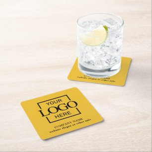 Porta-copo De Papel Quadrado Logotipo Corporativo Personalizado Promoções Marca