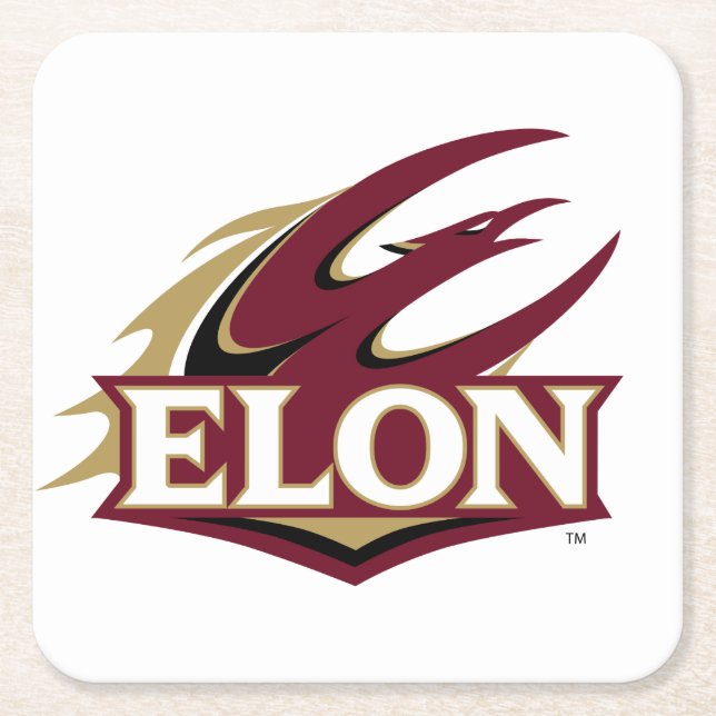 Porta-copo De Papel Quadrado Logotipo Elon Phoenix (Frente)