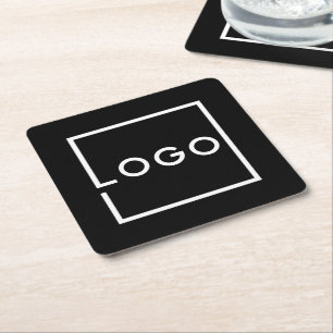Porta-copo De Papel Quadrado Logotipo Empresarial Personalizado