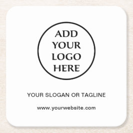 Porta-copo De Papel Quadrado Logotipo simples profissional corporativo da empre
