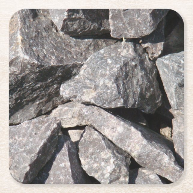 Porta-copo De Papel Quadrado Loose Granite Rock (Frente)