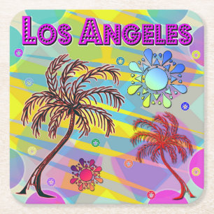 Porta-copo De Papel Quadrado Los Angeles Happy and Hope Porta copos